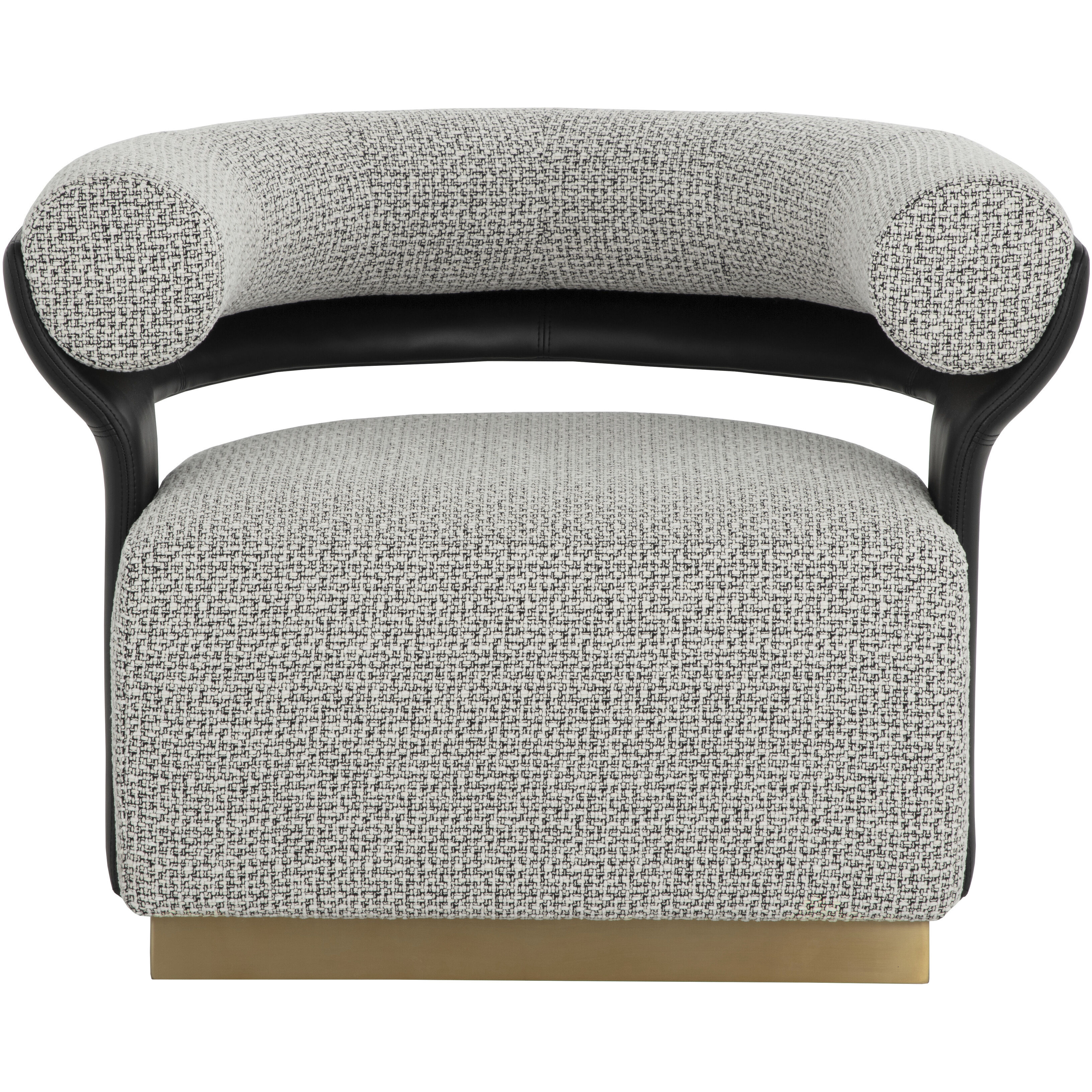 Olida Helios Check Black / Napa Black Swivel Lounge Chair